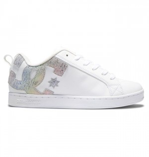 DC Court Graffik Sneakers Dame Hvite Multicolor | 96207-CYTX