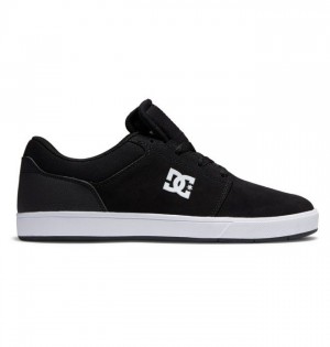 DC Crisis 2 Suede Skatesko Herre Svarte Hvite | 91853-FRDQ