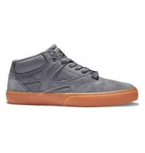 DC Kalis Vulc MID Mid-Top Skatesko Herre Grå | 76152-ECYM