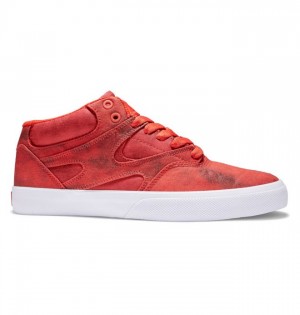 DC Kalis Vulc MID Mid-Top Skatesko Herre Rød | 93457-BJVI