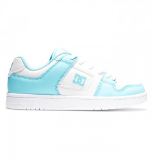 DC Manteca 4 Sneakers Dame Hvite Blå | 73169-QDZK