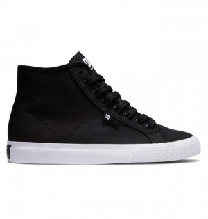 DC Manual HI High-Top Refibra Sneakers Herre Svarte Hvite | 69270-RPXU