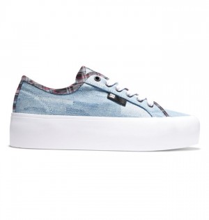 DC Manual Platform Sneakers Dame Mørke Blå | 27609-XVFM