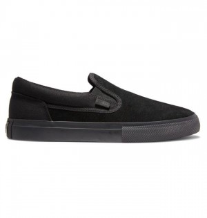 DC Manual Slip On Skate Skatesko Herre Svarte Svarte | 09283-ZALV