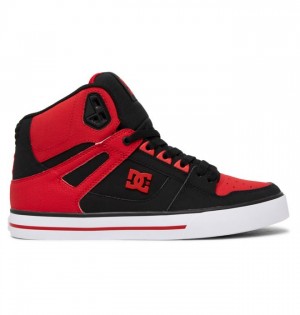 DC Pure High-Top Essentials Herre Rød Hvite Svarte | 76829-PHWA