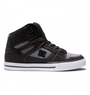 DC Pure High-Top Essentials Herre Svarte Svarte | 71230-JCHO