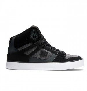 DC Pure High-Top Essentials Herre Svarte Svarte | 14796-RAGS