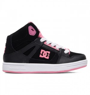 DC Pure High-Top Pure Barn Svarte Rosa | 19074-NXPH