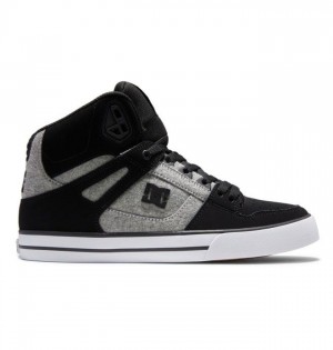 DC Pure High-Top Sneakers Herre Svarte | 10379-BOCJ