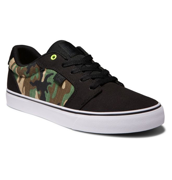 DC Anvil Canvas Essentials Herre Svarte Camouflage | 96152-IOZW