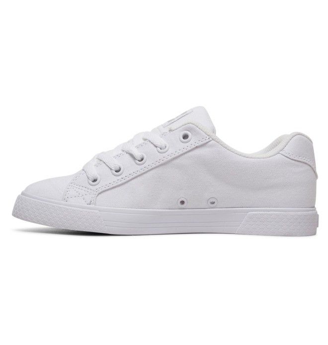 DC Chelsea Canvas Sneakers Dame Hvite Sølv | 54103-DXNJ