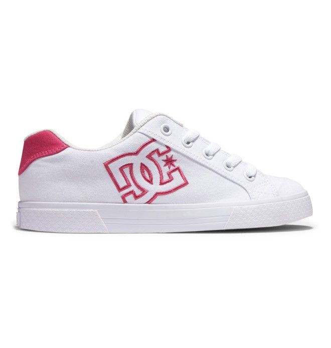 DC Chelsea Sneakers Dame Hvite Rosa | 01457-YSKX