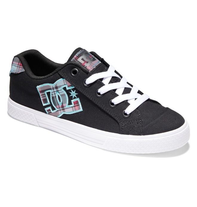 DC Chelsea Sneakers Dame Svarte Hvite | 98230-GZDJ