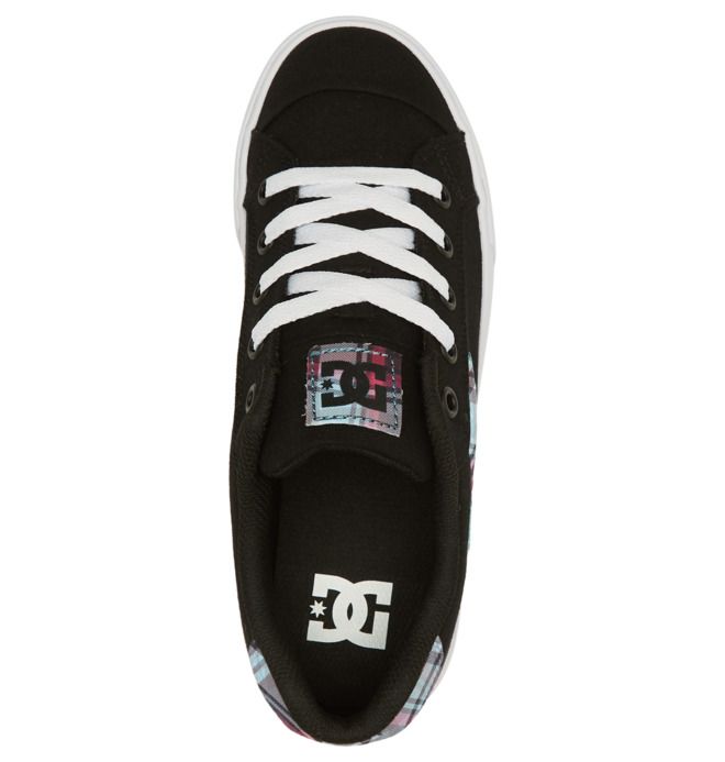 DC Chelsea Sneakers Dame Svarte Hvite | 98230-GZDJ