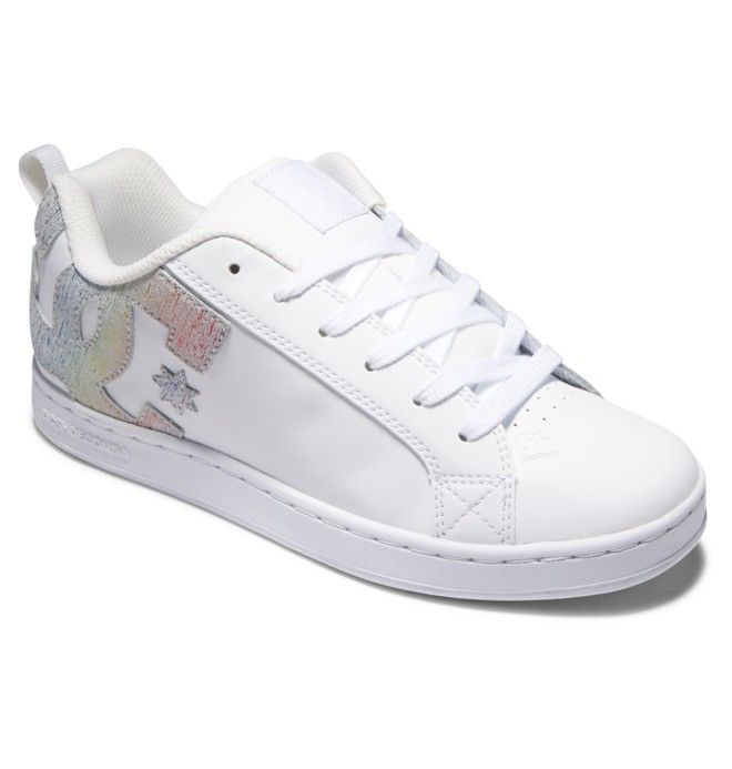 DC Court Graffik Sneakers Dame Hvite Multicolor | 96207-CYTX