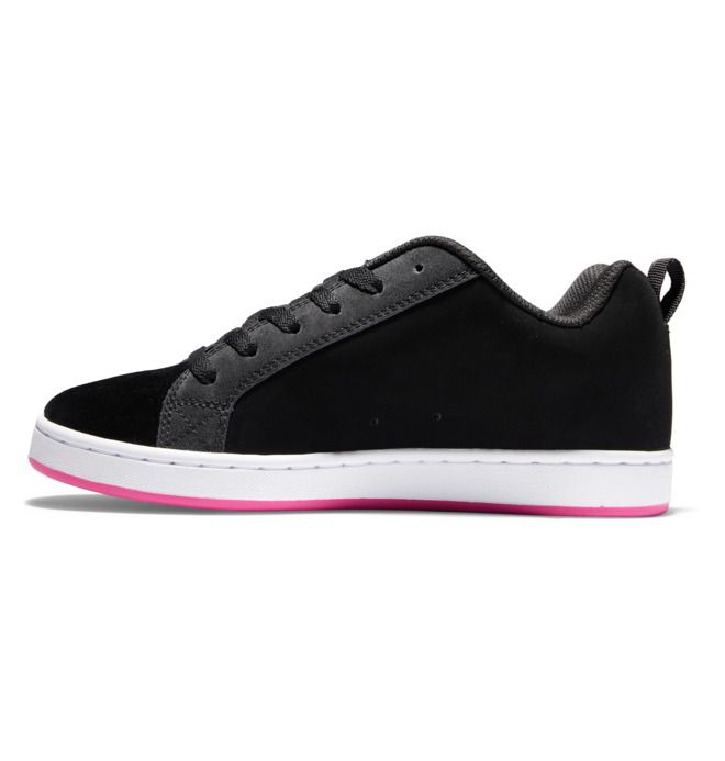 DC Court Graffik Sneakers Dame Hvite Svarte Rosa | 67953-BZNV