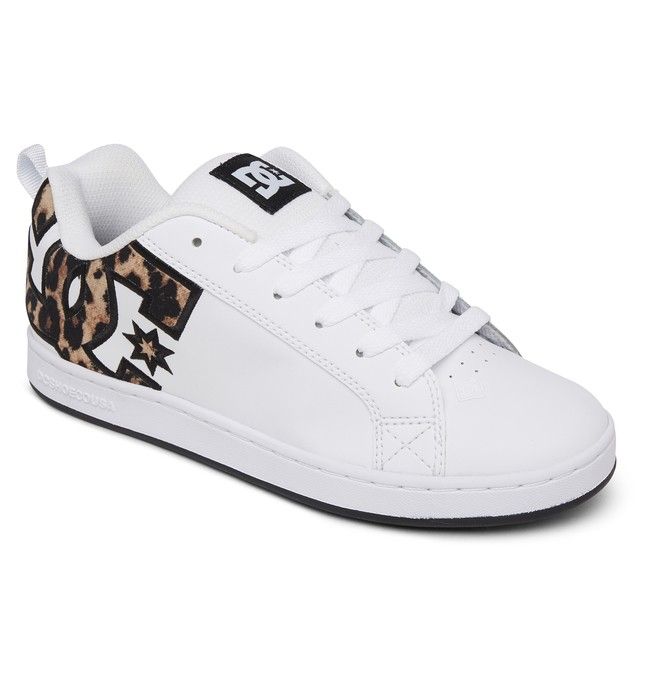 DC Court Graffik Sneakers Dame Leopard | 12346-JPHN