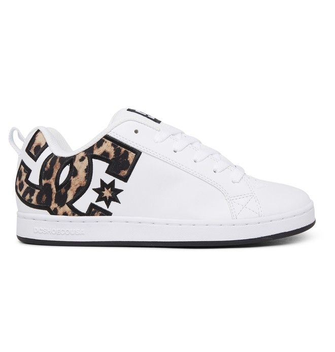 DC Court Graffik Sneakers Dame Leopard | 12346-JPHN