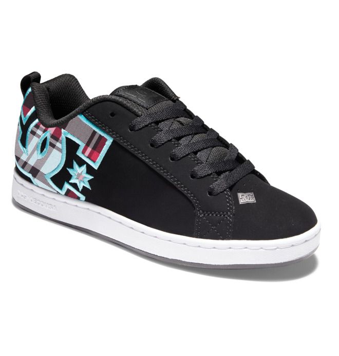 DC Court Graffik Sneakers Dame Svarte Blå | 13695-DXWH