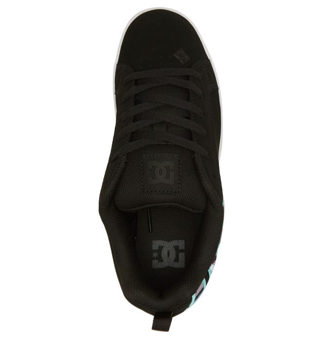 DC Court Graffik Sneakers Dame Svarte Blå | 13695-DXWH