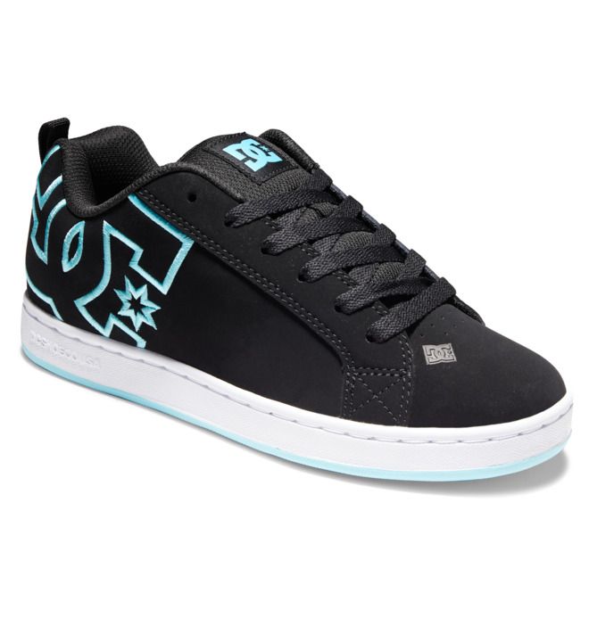 DC Court Graffik Sneakers Dame Svarte Blå | 02489-JQPY