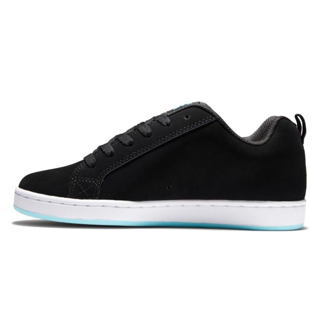 DC Court Graffik Sneakers Dame Svarte Blå | 02489-JQPY