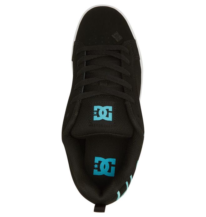 DC Court Graffik Sneakers Dame Svarte Blå | 02489-JQPY