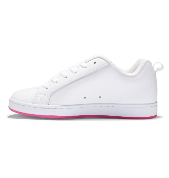 DC Court Graffik Sneakers Dame Svarte Hvite Rosa | 36894-LFAB