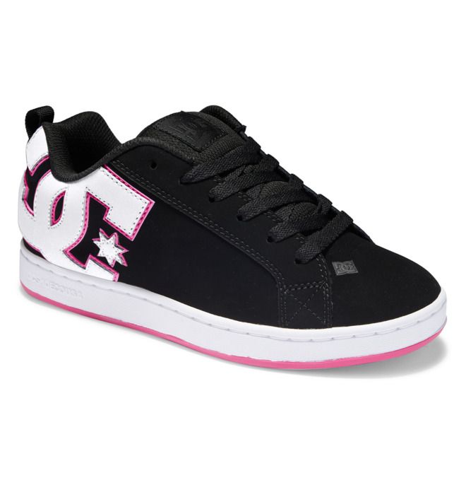 DC Court Graffik Sneakers Dame Svarte Rosa Rosa | 09654-GSVZ