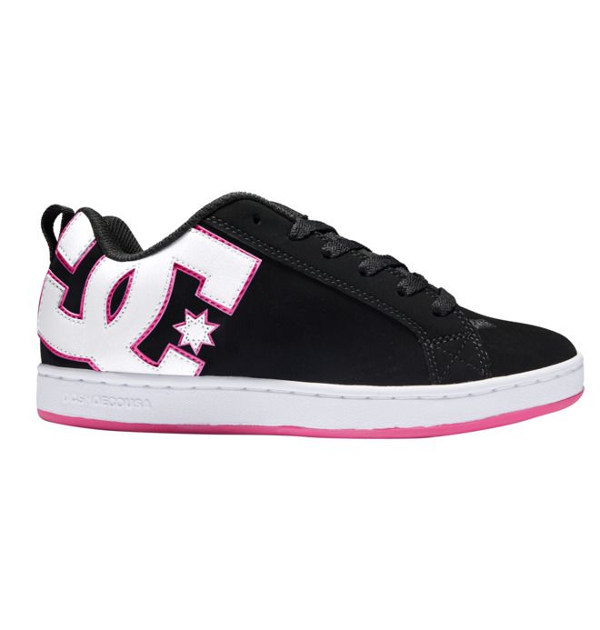 DC Court Graffik Sneakers Dame Svarte Rosa Rosa | 09654-GSVZ