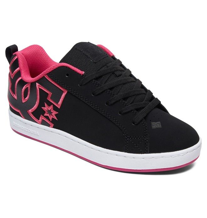 DC Court Graffik Sneakers Dame Svarte Rosa | 20468-BGIM