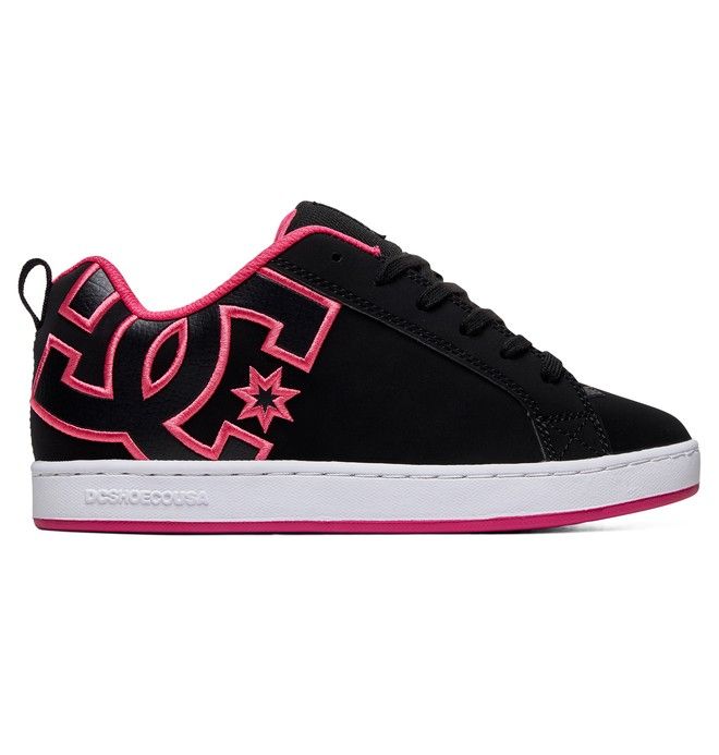 DC Court Graffik Sneakers Dame Svarte Rosa | 20468-BGIM