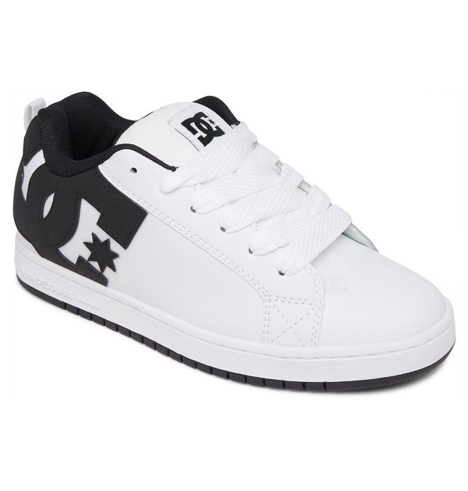 DC Court Graffik Sneakers Herre Hvite Svarte Svarte | 42876-QOVL