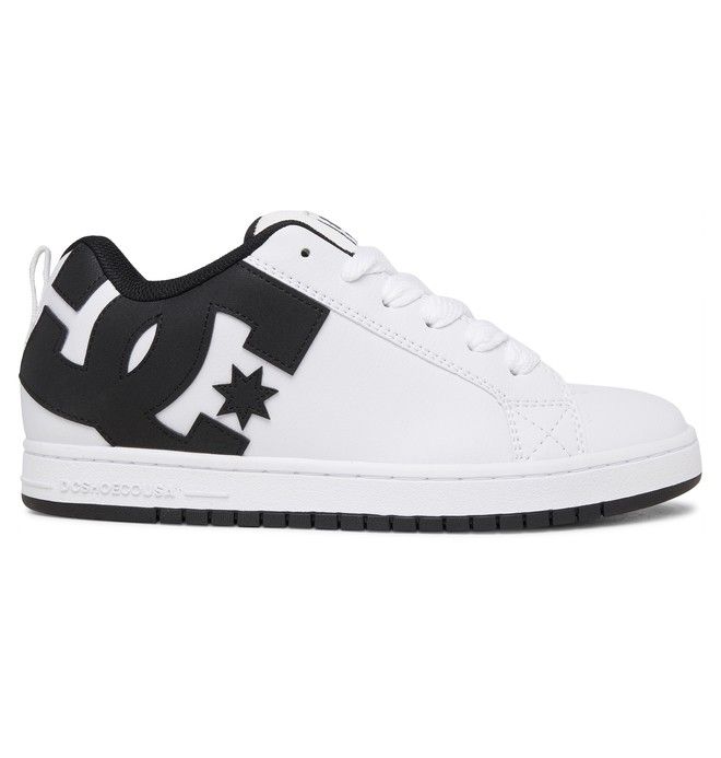 DC Court Graffik Sneakers Herre Hvite Svarte Svarte | 42876-QOVL