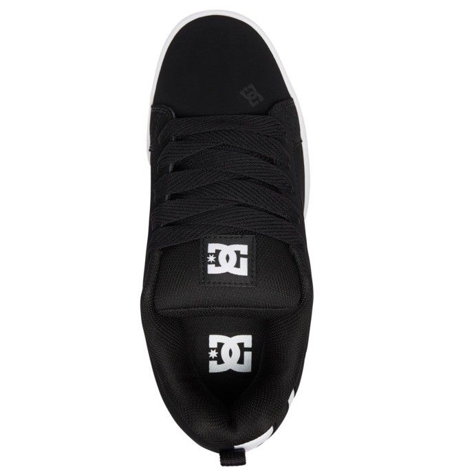 DC Court Graffik Sneakers Herre Svarte Hvite Svarte | 41962-PAVW