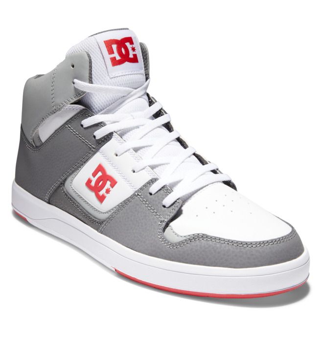 DC Cure High-Top Sneakers Herre Hvite Grå Rød | 05163-XEYF