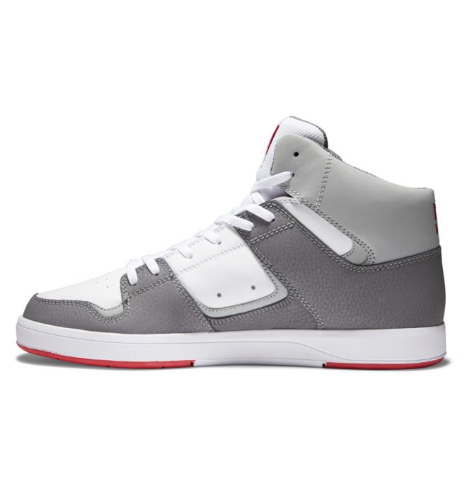 DC Cure High-Top Sneakers Herre Hvite Grå Rød | 05163-XEYF