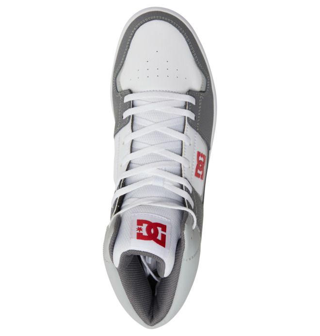 DC Cure High-Top Sneakers Herre Hvite Grå Rød | 05163-XEYF