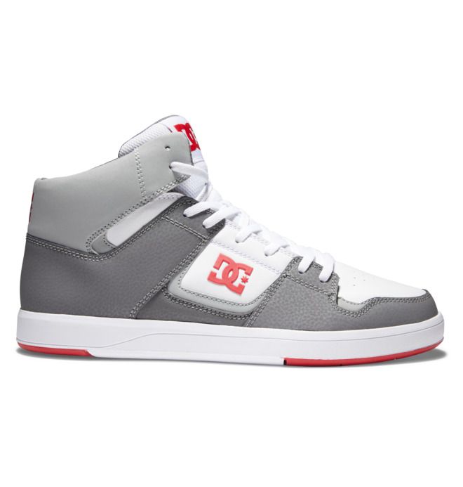 DC Cure High-Top Sneakers Herre Hvite Grå Rød | 05163-XEYF