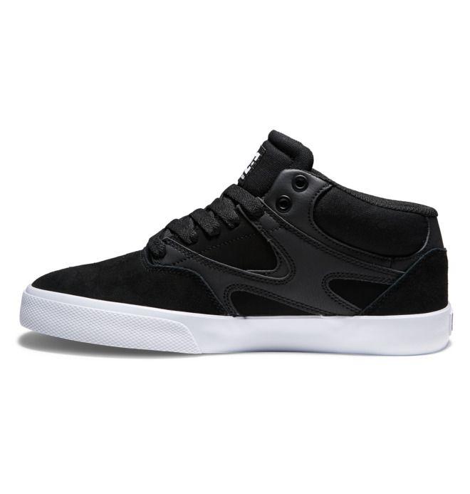 DC Kalis Vulc MID Mid-Top Skatesko Herre Svarte Svarte Hvite | 57624-DVMQ