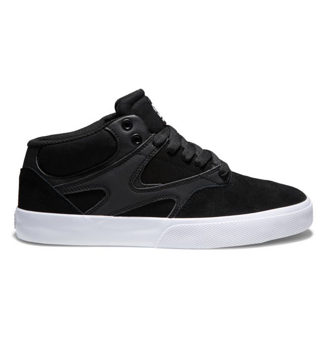 DC Kalis Vulc MID Mid-Top Skatesko Herre Svarte Svarte Hvite | 57624-DVMQ