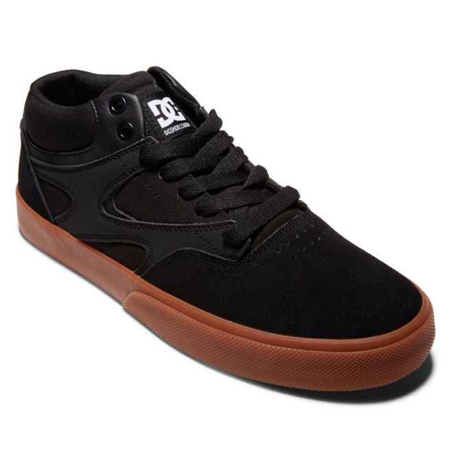 DC Kalis Vulc MID Mid-Top Skatesko Herre Svarte Svarte | 89216-WUGA