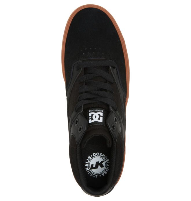 DC Kalis Vulc MID Mid-Top Skatesko Herre Svarte Svarte | 89216-WUGA