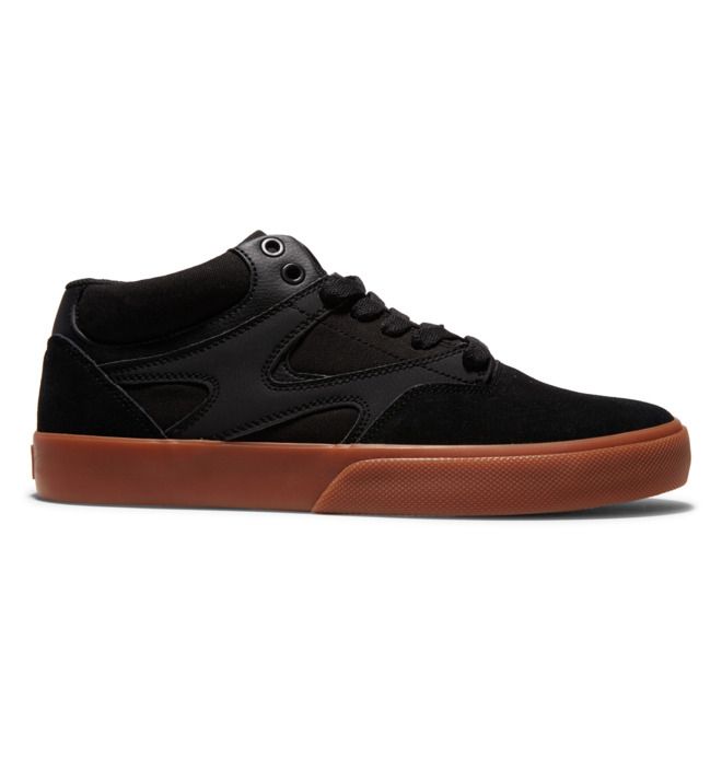 DC Kalis Vulc MID Mid-Top Skatesko Herre Svarte Svarte | 89216-WUGA