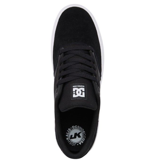 DC Kalis Vulc Skatesko Herre Svarte Hvite | 49370-NEGO