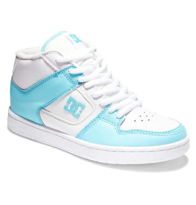 DC Manteca 4 MID Mid-Top Sneakers Dame Hvite Blå | 93568-RYIJ