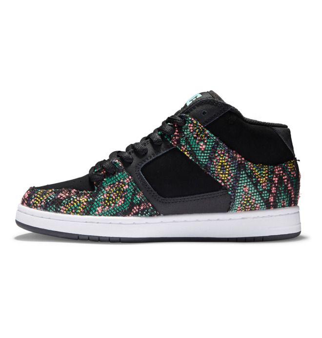 DC Manteca 4 Mid-Top LE Canvas Sneakers Dame Svarte Multicolor | 75290-WKDU