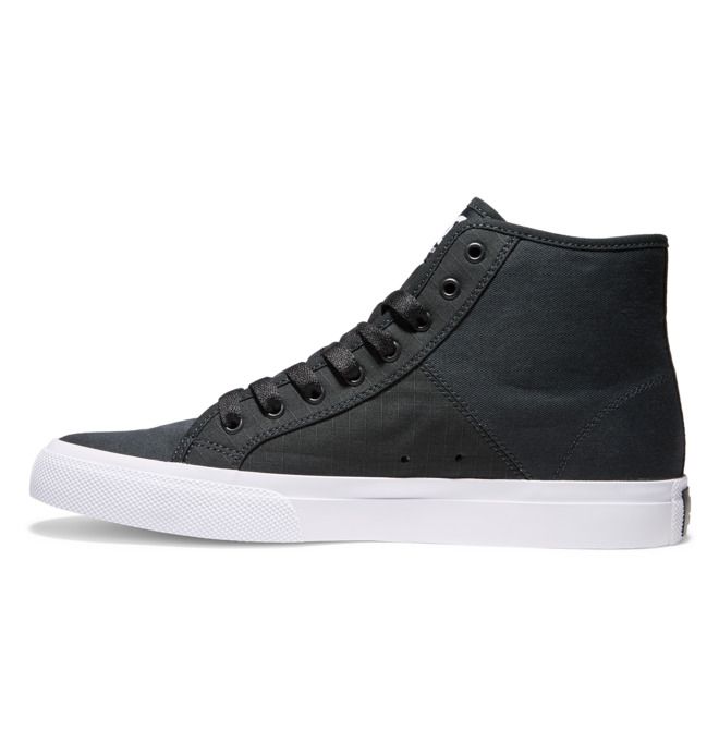 DC Manual HI Canvas High-Top RIPSTOP Sneakers Herre Svarte | 08164-KBQD