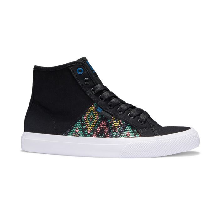 DC Manual HI High-Top LE Canvas Sneakers Dame Blå | 18657-RSDH