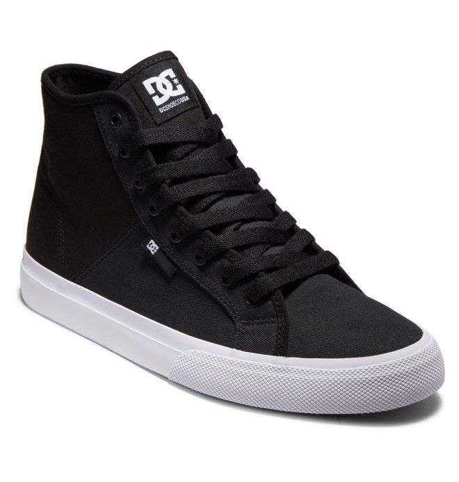 DC Manual HI High-Top Refibra Sneakers Herre Svarte Hvite | 69270-RPXU